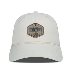 Ottawa Senators Men's Levelwear Faux Leather Patch Unstructured Adjustable Hat - Cream - NHL