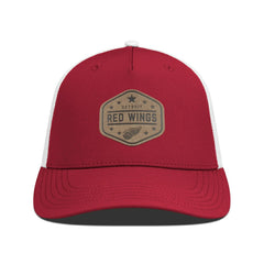 Detroit Red Wings Men's Levelwear Faux Leather Patch Structured Adjustable Hat - Red - NHL