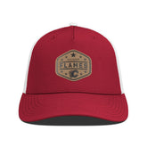 Calgary Flames Men's Levelwear Faux Leather Patch Structured Adjustable Hat - Red - NHL