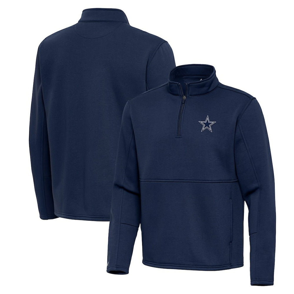 Dallas Cowboys Antigua Twist Quarter-Zip Pullover Jacket Navy | NFL