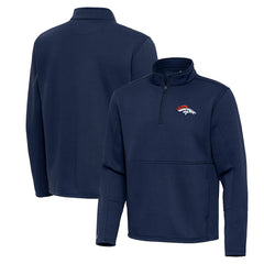 Denver Broncos Antigua Twist Quarter-Zip Pullover Jacket Navy | NFL