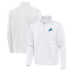 Detroit Lions Antigua Twist Quarter-Zip Pullover Jacket White | NFL