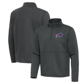 Buffalo Bills Antigua Twist Quarter-Zip Pullover Jacket Pewter | NFL