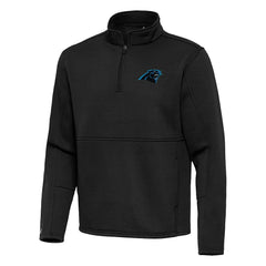 Carolina Panthers Antigua Twist Quarter-Zip Pullover Jacket Black | NFL