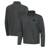 Carolina Panthers Antigua Twist Quarter-Zip Pullover Jacket Pewter | NFL