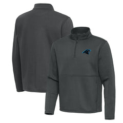 Carolina Panthers Antigua Twist Quarter-Zip Pullover Jacket Pewter | NFL