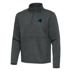 Carolina Panthers Antigua Twist Quarter-Zip Pullover Jacket Pewter | NFL