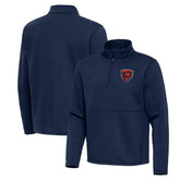 Chicago Bears Antigua Twist Quarter-Zip Pullover Jacket Navy | NFL