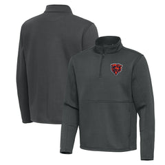 Chicago Bears Antigua Twist Quarter-Zip Pullover Jacket Pewter | NFL