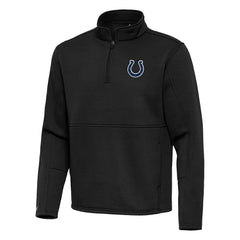 Indianapolis Colts Antigua Twist Quarter-Zip Pullover Jacket Black | NFL
