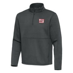 New York Giants Antigua Twist Quarter-Zip Pullover Jacket Pewter | NFL