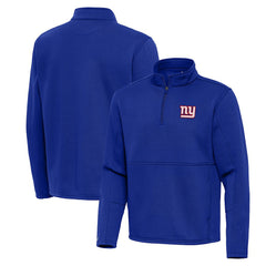 New York Giants Antigua Twist Quarter-Zip Pullover Jacket Royal | NFL