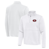 San Francisco 49ers Antigua Twist Quarter-Zip Pullover Jacket White | NFL