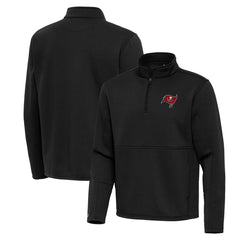 Tampa Bay Buccaneers Antigua Twist Quarter-Zip Pullover Jacket Black | NFL