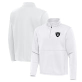Las Vegas Raiders Antigua Twist Quarter-Zip Pullover Jacket White | NFL