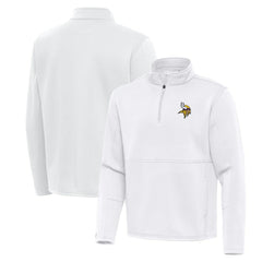 Minnesota Vikings Antigua Twist Quarter-Zip Pullover Jacket White | NFL