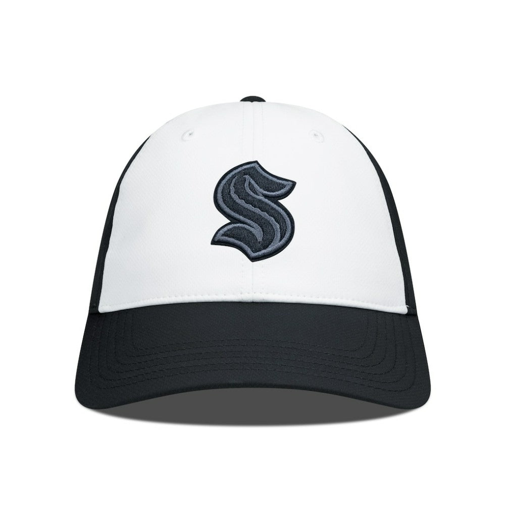 Seattle Kraken Levelwear Endure Nightfall Blackout Patch Unstructured Flex Hat - Black/White - NHL