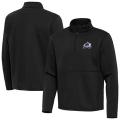 Colorado Avalanche Antigua Twist Quarter-Zip Pullover Jacket - Black - NHL