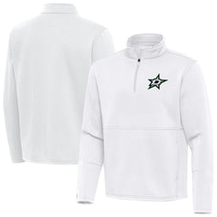 Dallas Stars Antigua Twist Quarter-Zip Pullover Jacket - White - NHL