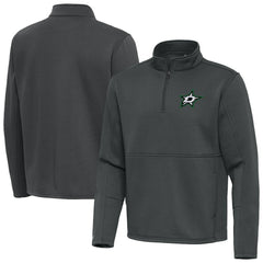 Dallas Stars Antigua Twist Quarter-Zip Pullover Jacket - Silver - NHL