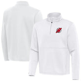 New Jersey Devils Antigua Twist Quarter-Zip Pullover Jacket - White - NHL
