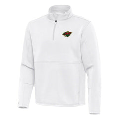 Minnesota Wild Antigua Twist Quarter-Zip Pullover Jacket - White - NHL
