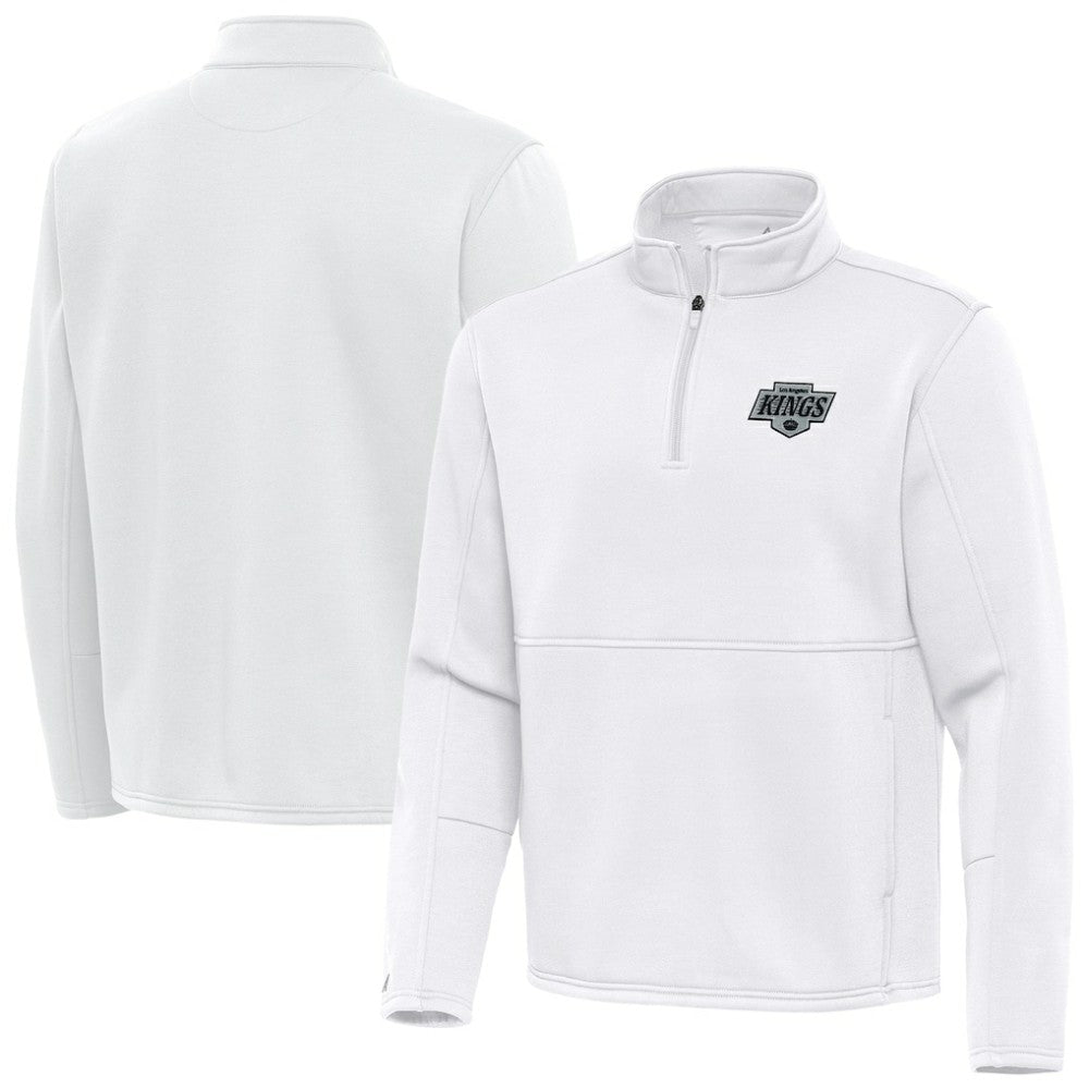 Los Angeles Kings Antigua Twist Quarter-Zip Pullover Jacket - White - NHL
