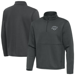 Los Angeles Kings Antigua Twist Quarter-Zip Pullover Jacket - Silver - NHL