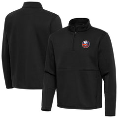 New York Islanders Antigua Twist Quarter-Zip Pullover Jacket - Black - NHL