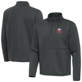 New York Islanders Antigua Twist Quarter-Zip Pullover Jacket - Pewter - NHL
