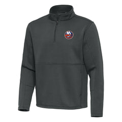 New York Islanders Antigua Twist Quarter-Zip Pullover Jacket - Pewter - NHL