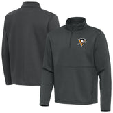 Pittsburgh Penguins Antigua Twist Quarter-Zip Pullover Jacket - Pewter - NHL