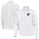New York Rangers Antigua Twist Quarter-Zip Pullover Jacket - White - NHL