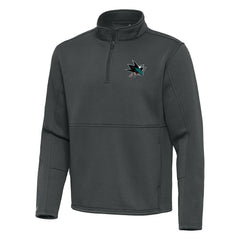 San Jose Sharks Antigua Twist Quarter-Zip Pullover Jacket - Pewter - NHL