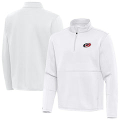 Carolina Hurricanes Antigua Twist Quarter-Zip Pullover Jacket - White - NHL