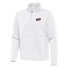 Carolina Hurricanes Antigua Twist Quarter-Zip Pullover Jacket - White - NHL
