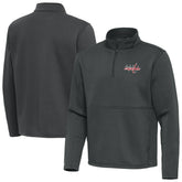 Washington Capitals Antigua Twist Quarter-Zip Pullover Jacket - Pewter - NHL