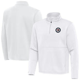 Winnipeg Jets Antigua Twist Quarter-Zip Pullover Jacket - White - NHL