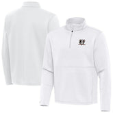 Anaheim Ducks Antigua Twist Quarter-Zip Pullover Jacket - White - NHL
