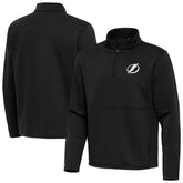 Tampa Bay Lightning Antigua Twist Quarter-Zip Pullover Jacket - Black - NHL