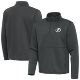 Tampa Bay Lightning Antigua Twist Quarter-Zip Pullover Jacket - Pewter - NHL