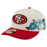 San Francisco 49ers New Era Tonal Floral 59FIFTY Fitted Hat Cream/Scarlet | NFL