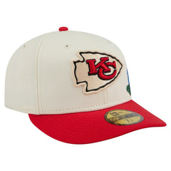Kansas City Chiefs New Era Tonal Floral 59FIFTY Fitted Hat Cream/Red | NFL
