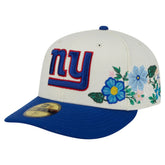 New York Giants New Era Tonal Floral 59FIFTY Fitted Hat Cream/Royal | NFL