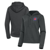 Chicago Cubs Antigua Women's Contemporary Quarter-Zip Hoodie - MLB