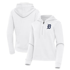 Detroit Tigers Antigua Women's Contemporary Quarter-Zip Hoodie - MLB