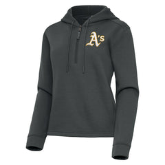 Athletics Antigua Women's Contemporary Quarter-Zip Hoodie - MLB