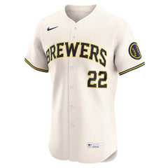 Christian Yelich Milwaukee Brewers Nike Home Elite Player Jersey - MLB