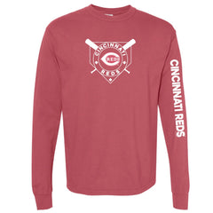 Cincinnati Reds Soft as a Grape Women's Pigment Dye Long Sleeve T-Shirt - MLB