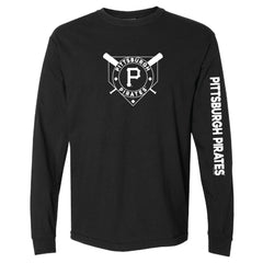 Pittsburgh Pirates Soft as a Grape Women's Pigment Dye Long Sleeve T-Shirt - MLB